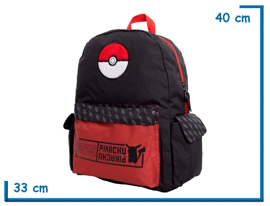 MOCHILA ESPALDA 18″ POKEMON PIKACHU 025 POKEBOLA FLUFFY