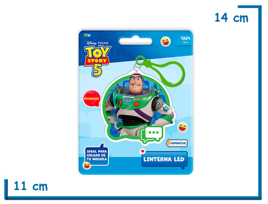 TOY STORY 5 BUZZ LLAVERO LINTERNA LED