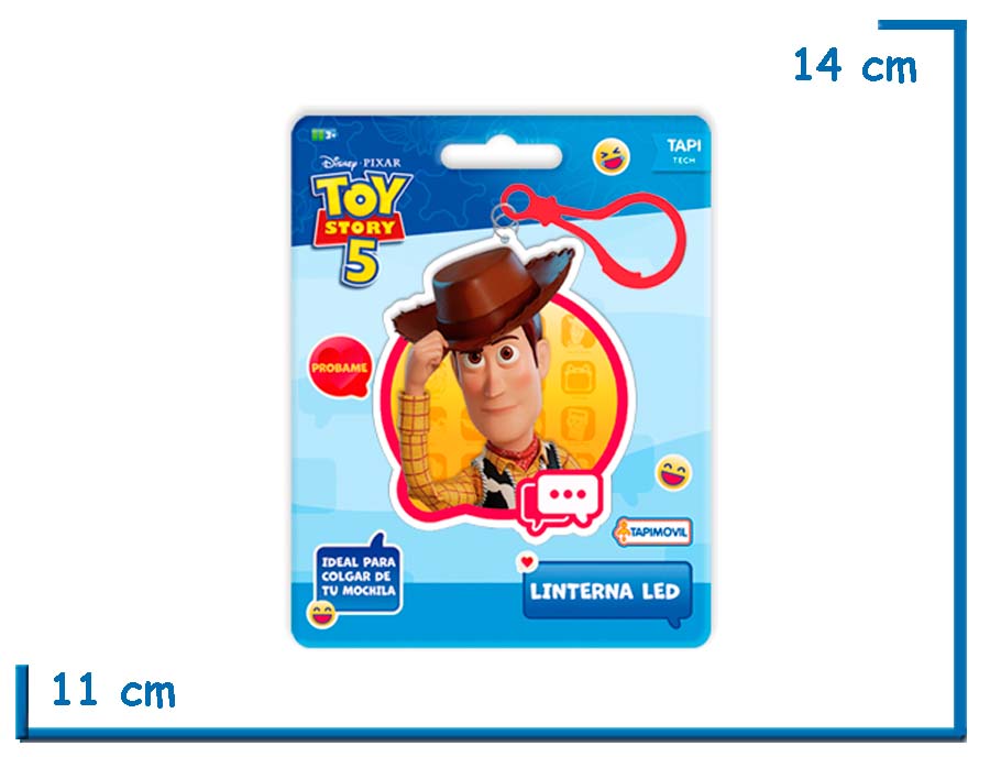 TOY STORY 5 WOODY LLAVERO LINTERNA LED
