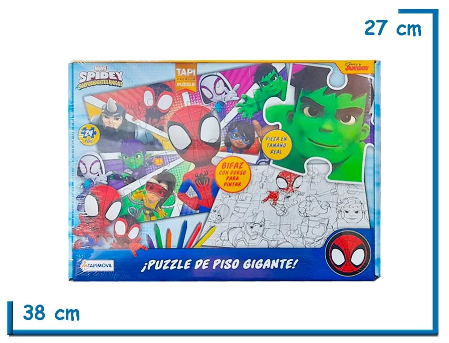 SPIDEY AMAZING FRIENDS PUZZLE DE PISO GIGANTE BIFAZ 24 PZS
