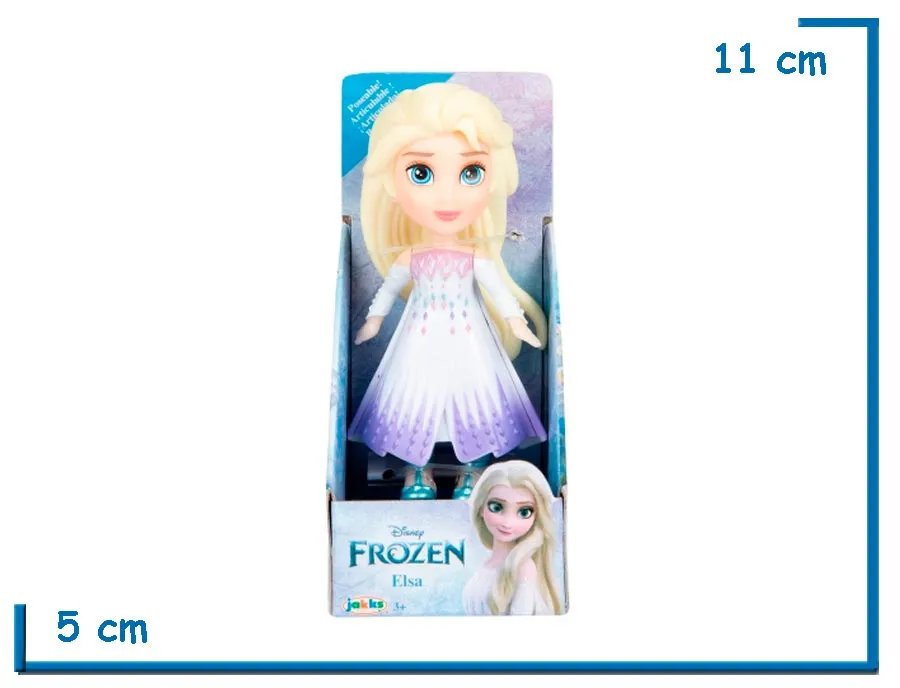 JAKKS ELSA BLANCO METALIZADA MINI FIGURA POSABLE FROZEN