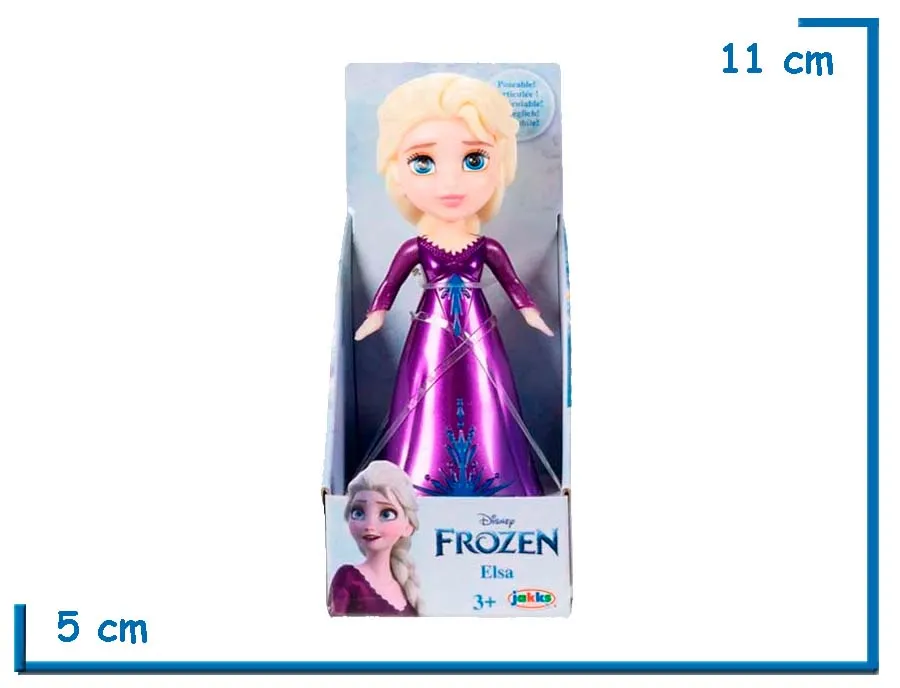 JAKKS ELSA VIOLETA METALIZADA MINI FIGURA POSABLE FROZEN