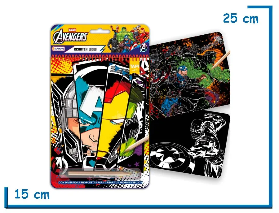 AVENGERS SCRATCH WOW! RASPA Y DESCUBRE