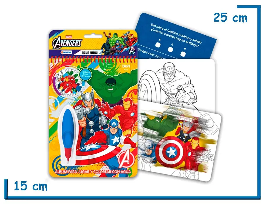AVENGERS AGUA WOW! COLOREA CON AGUA