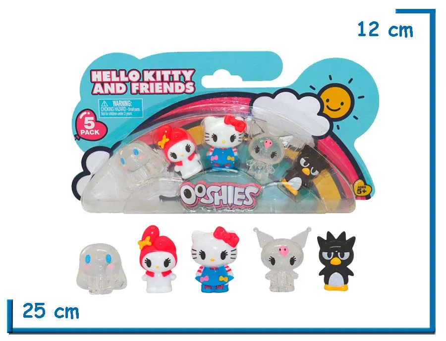 OOSHIES HELLO KITTY AND FRIENDS SET X5 FIGURAS