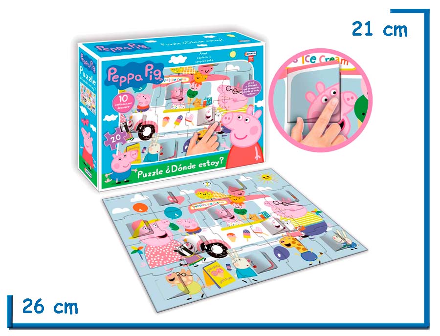 PEPPA PIG PUZZLE DONDE ESTOY 20 PZS