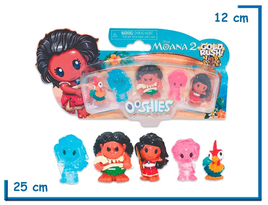 OOSHIES MOANA 2 SET X5 FIGURAS