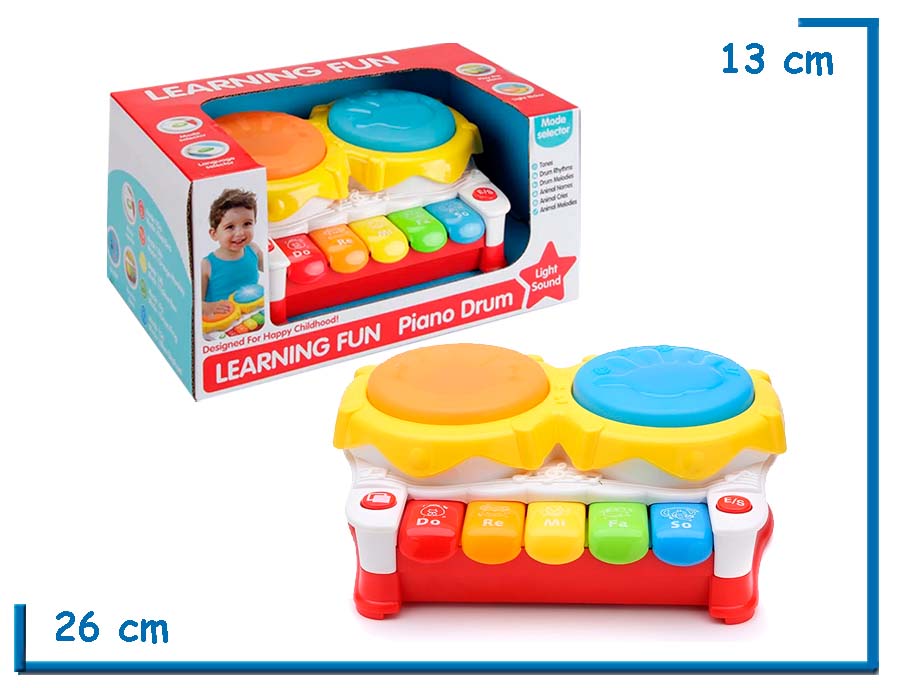 LEARNING FUN PIANO DRUM LUZ Y SONIDO