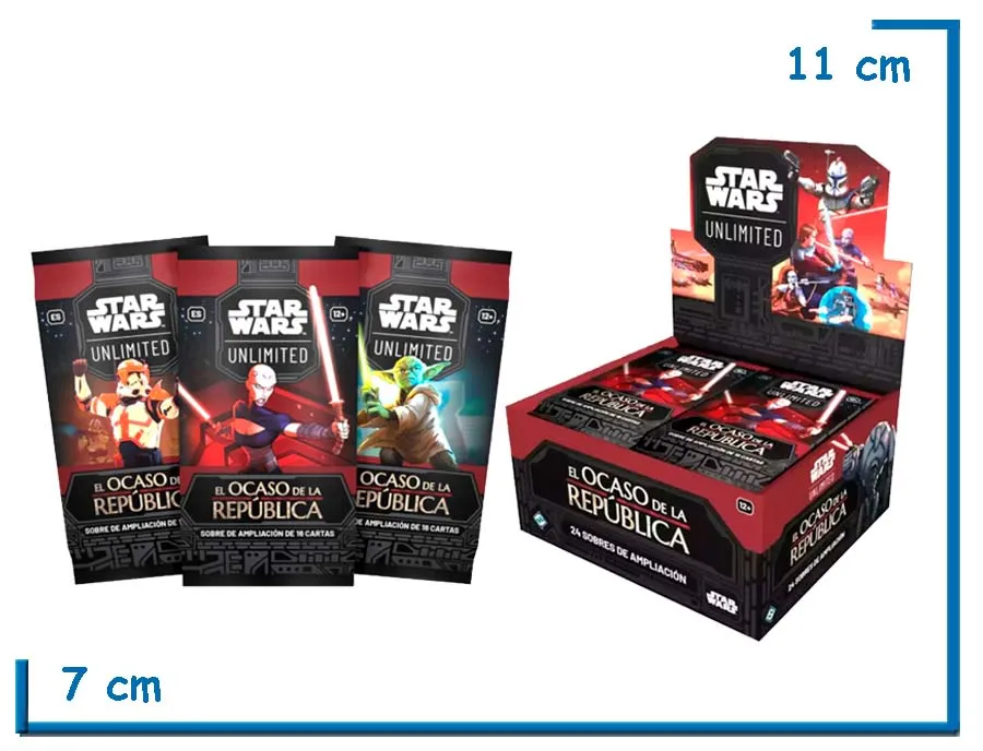 STAR WARS UNLIMITED EL OCASO DE LA REPUBLICA BOOSTER X16 CARTAS