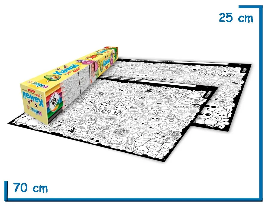 KAWAII 2 SUPER LAMINAS PARA COLOREAR