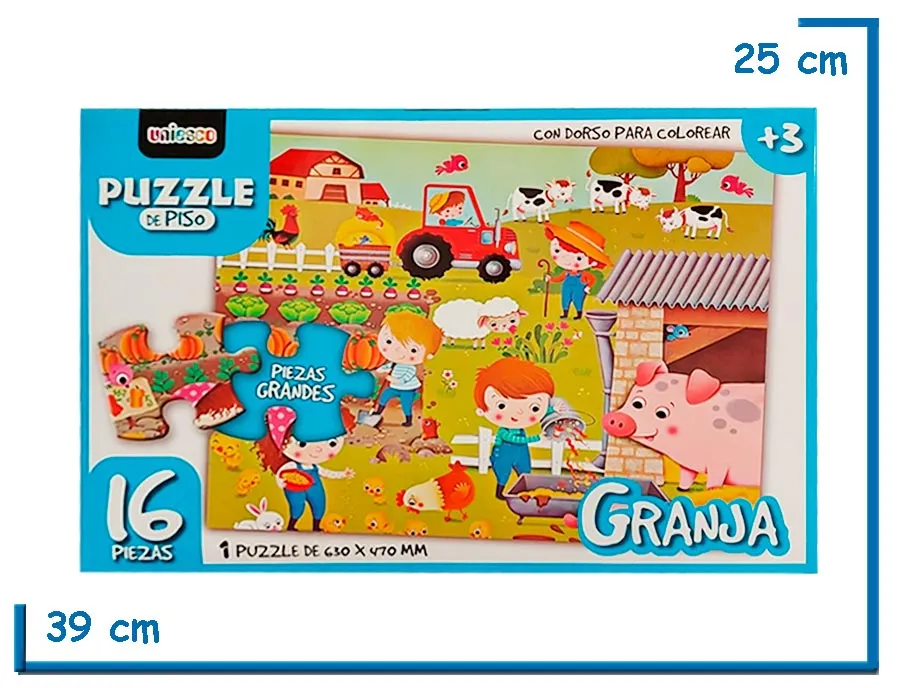 PUZZLE DE PISO X16 PZS GRANJA
