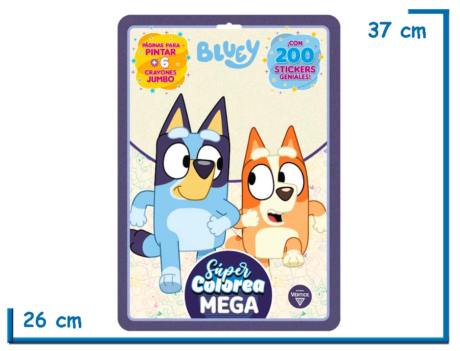 SUPER COLOREA MEGA BLUEY