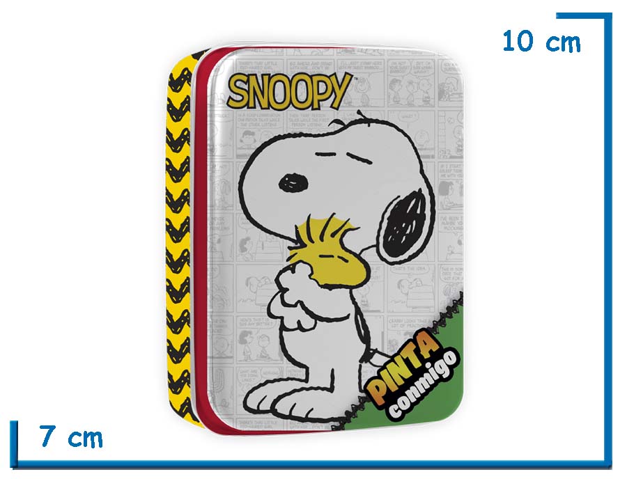 PINTA CONMIGO PEANUTS LATA SNOOPY Y WOODSTOCK