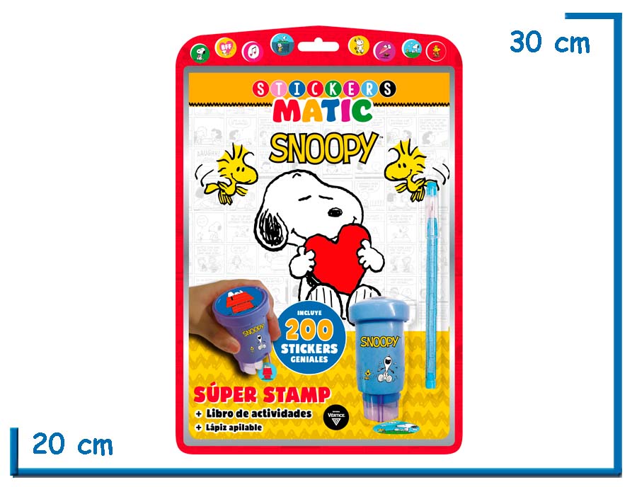 STICKERS MATIC SUPER STAM PEANUTS SNOOPY