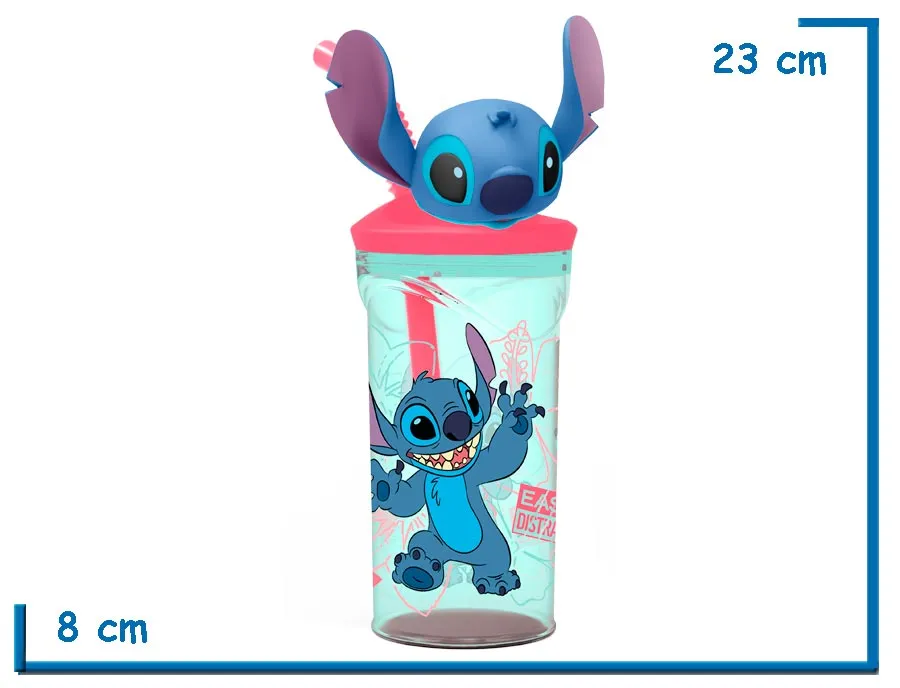 STITCH VASO 360 ML TAPA FIGURA 3D
