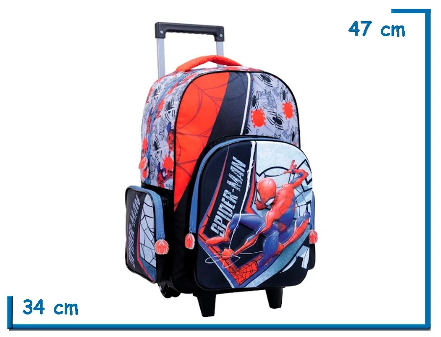 MOCHILA CARRO 18” SPIDER-MAN ARA¥AS RELIEVE