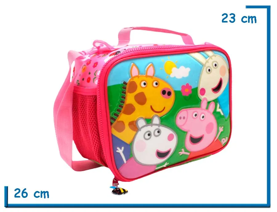 LUNCHERA PEPPA PIG ROSA PEPPA Y AMIGOS