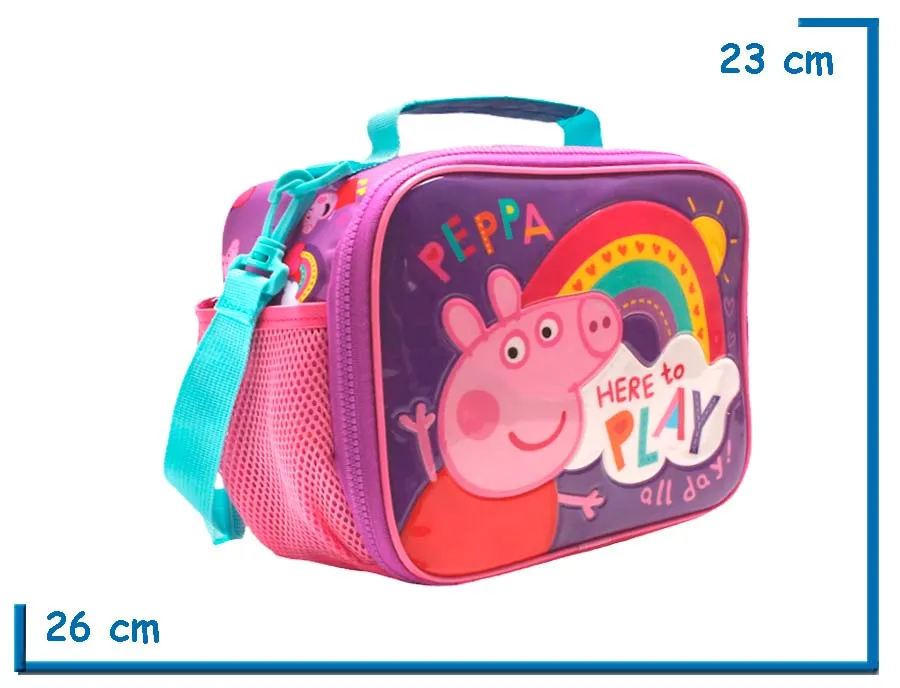 LUNCHERA PEPPA PIG VIOLETA HERE TO PLAY ALL DAY