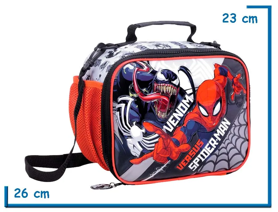 LUNCHERA SPIDER-MAN NEGRA VENOM VS SPIDER-MAN