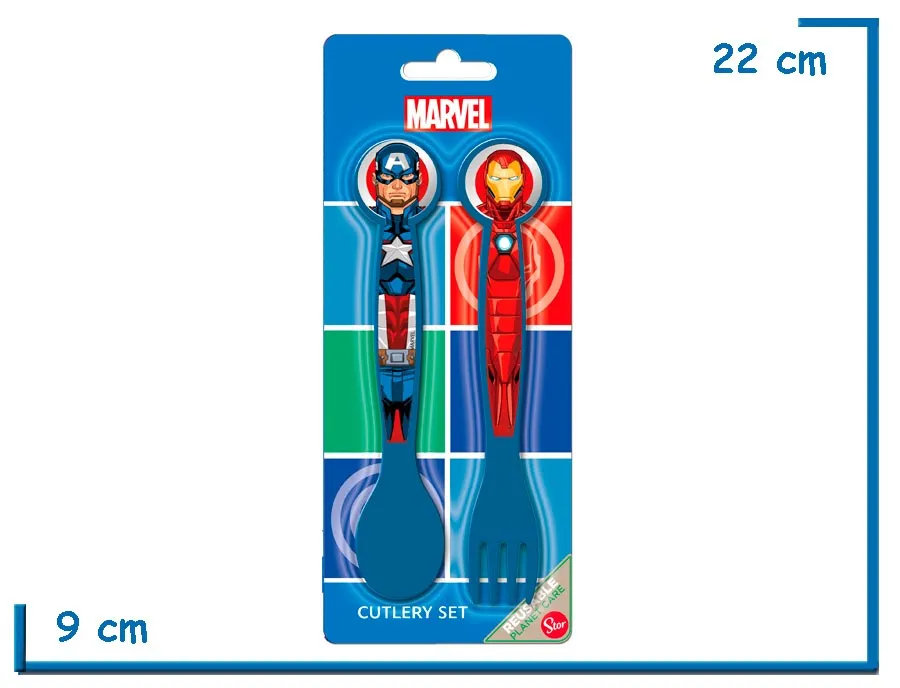AVENGERS CUBIERTOS PACK X2