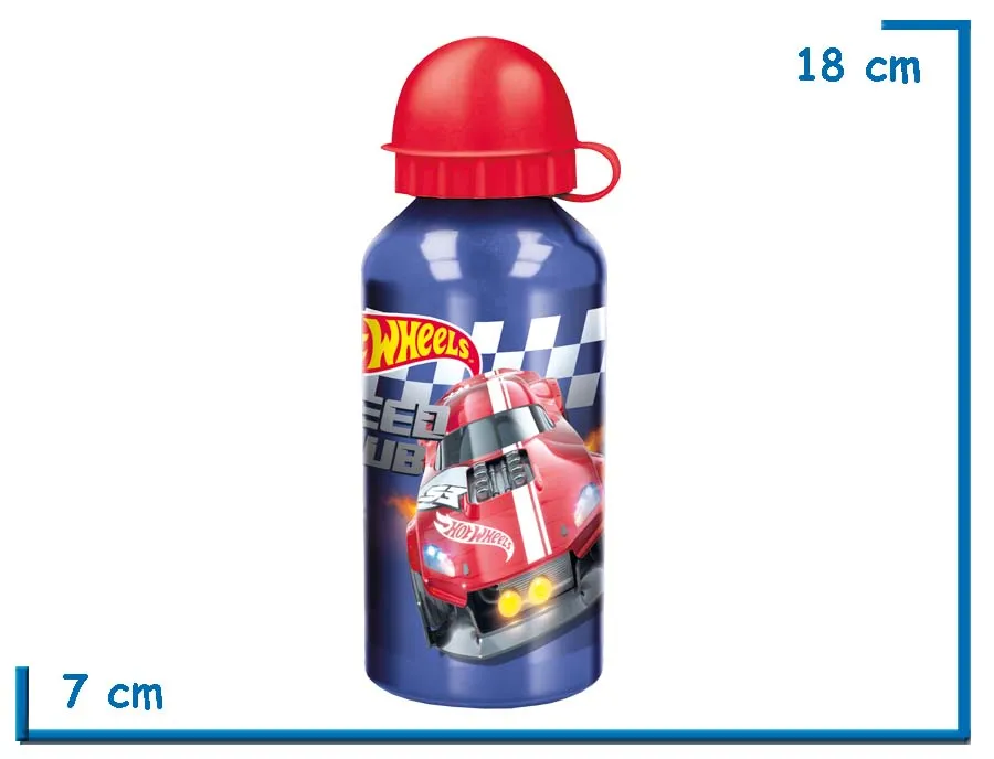 HOT WHEELS BOTELLA 400 ML ALUMINIUM