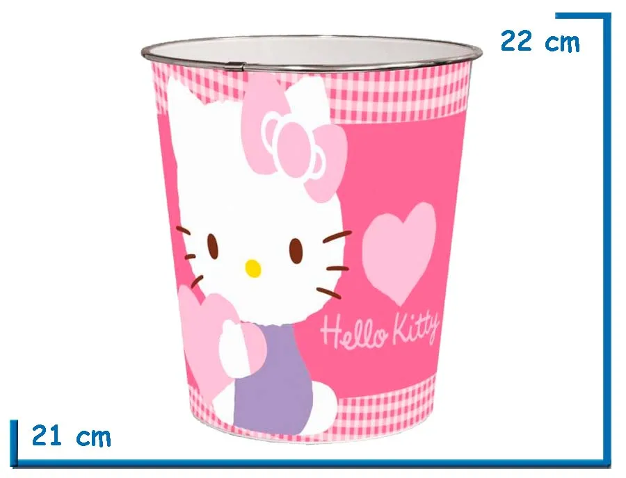 HELLO KITTY DUSTBIN PAPELERA 22 X 21CM
