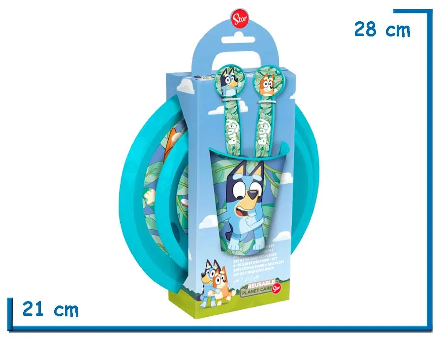 BLUEY SET DE VAJILLA 5 PIEZAS