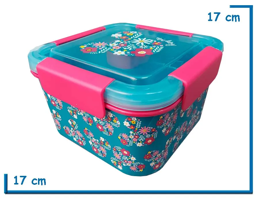 MICKEY MOUSE TUPPER TO GO BOX CON DIVISIONES 1810ML