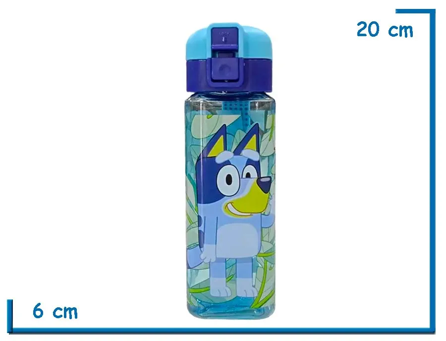 BLUEY BOTELLA SAFETY LOCK SQUARE ECOZEN 370ML