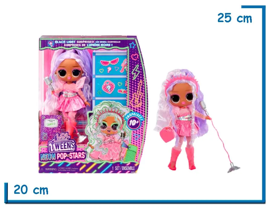 MGA LOL SURPRISE TWEENS KITTY K NEON POP STARS (EX20667)