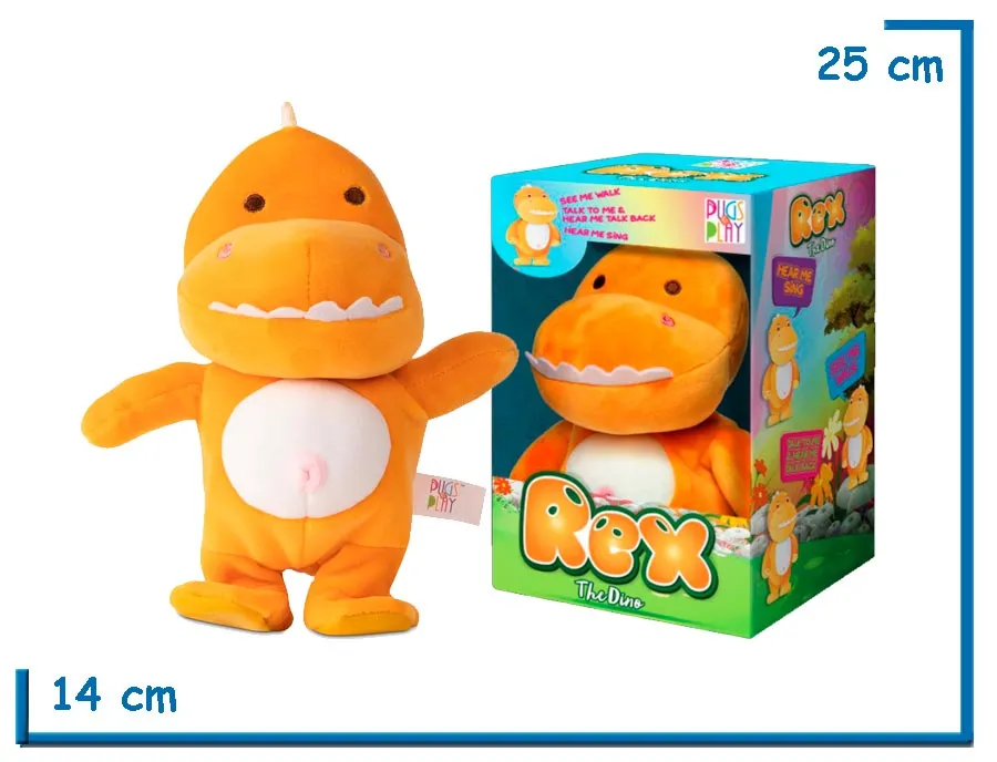 PUGS AT PLAY REX DINO CON MOVIMIENTO Y SONIDO