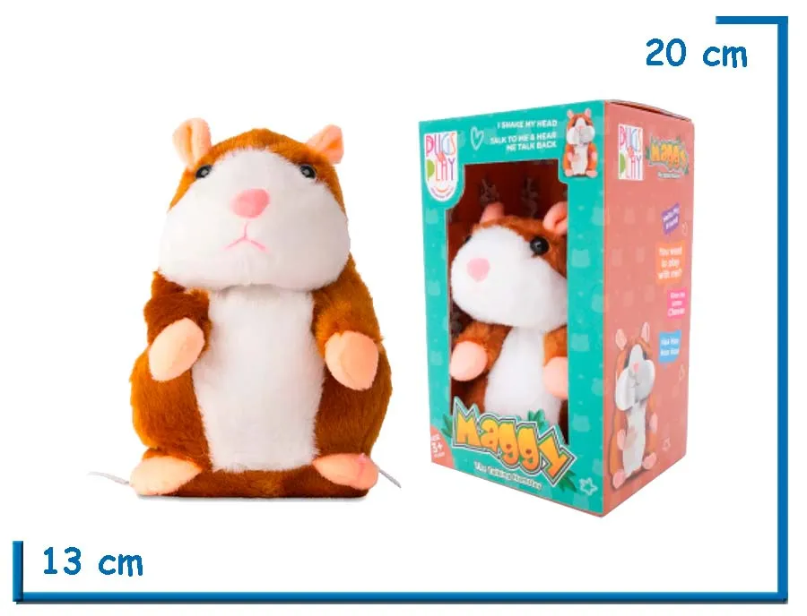 PUGS AT PLAY MAGGY THE HAMSTER CON MOVIMIENTO Y SONIDO