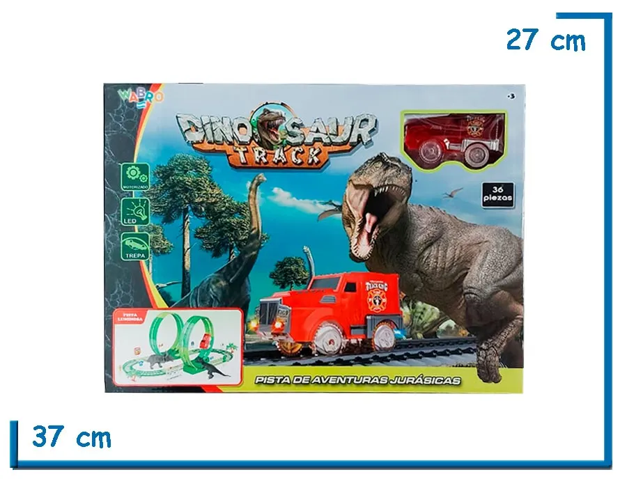 DINOSAUR TRACK PISTA 36 PZS DOS GIROS ACROBATICOS