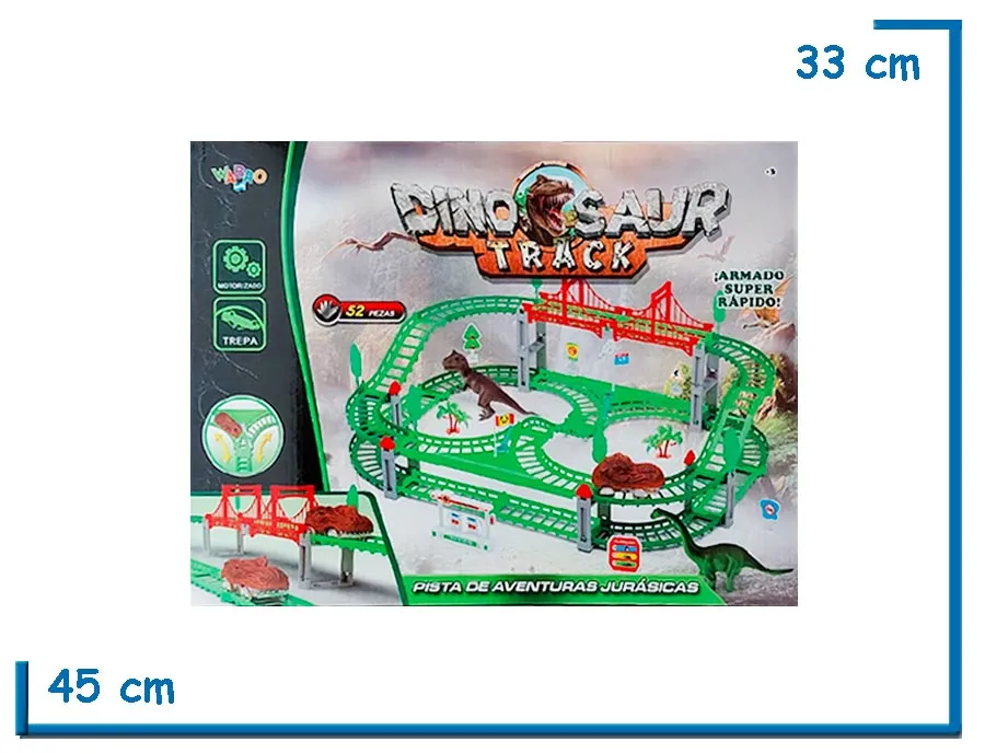 DINOSAUR TRACK PISTA 52 PZS DOBLE PISO