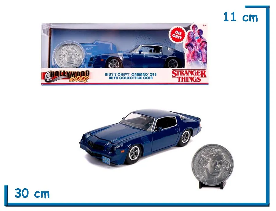 JADA METALS BILLYS CHEVY CAMARO Z28 STRANGER THINGS 1.24