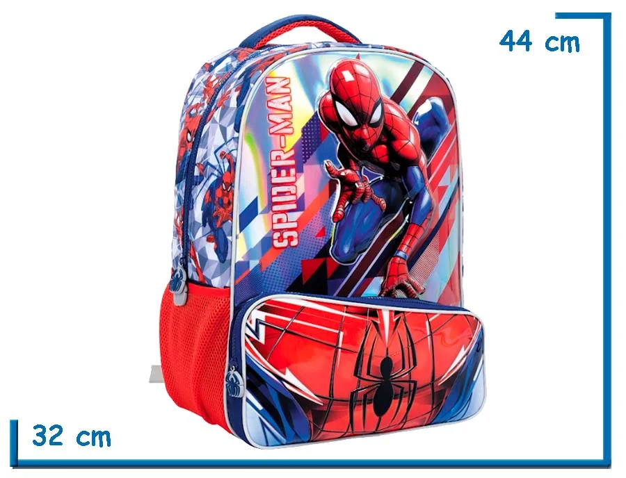 MOCHILA ESPALDA 17″ SPIDER-MAN PRISM WHITE LINE (TRAJE RELIEVE)