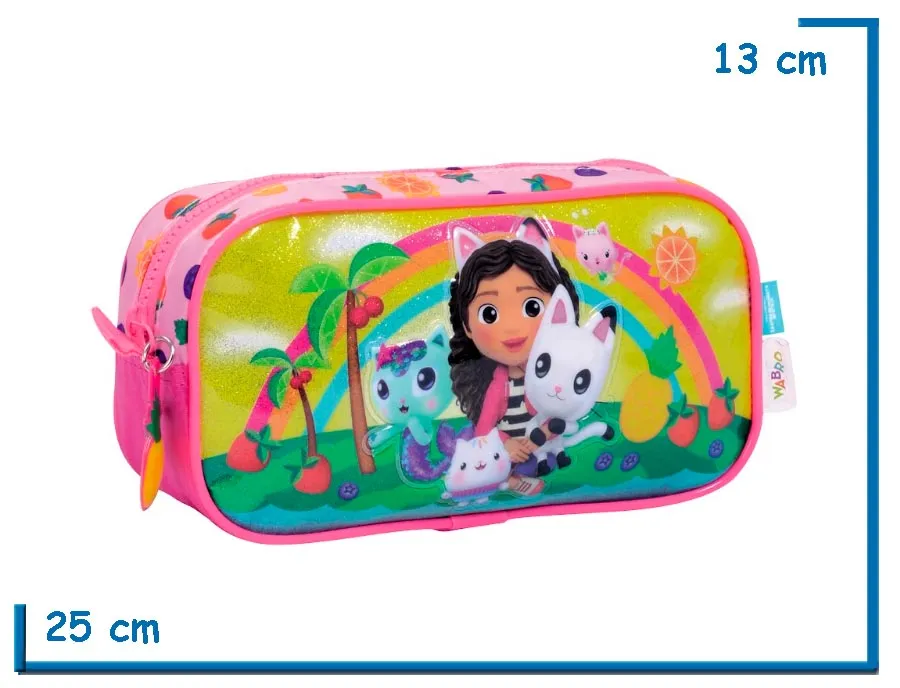 PORTALAPIZ SIMPLE GABBY DOLLHOUSE ROSA ARCOIRIS