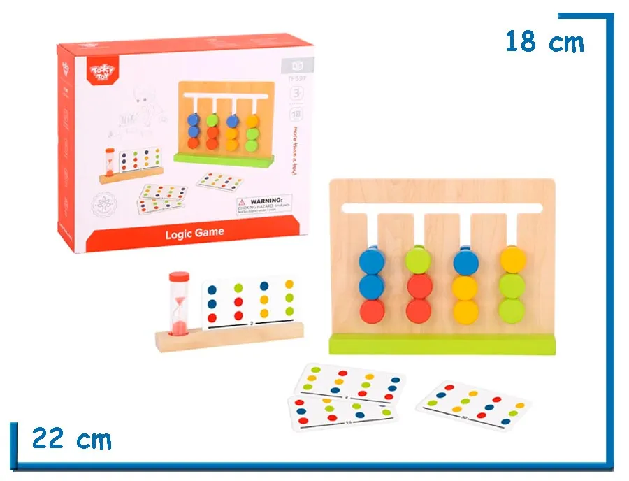 TOOKY TOY LOGIC GAME JUEGO DE LOGICA DE MADERA
