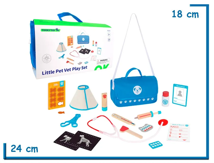 TOOKY TOY LITTLE PET VET PLAY SET VETERINARIO CON ACCESORIOS