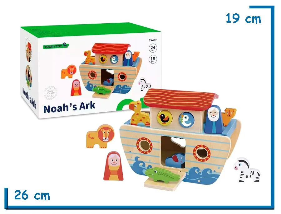 TOOKY TOY NOAHS ARK PLAYSET ARCA DE NOE DE MADERA