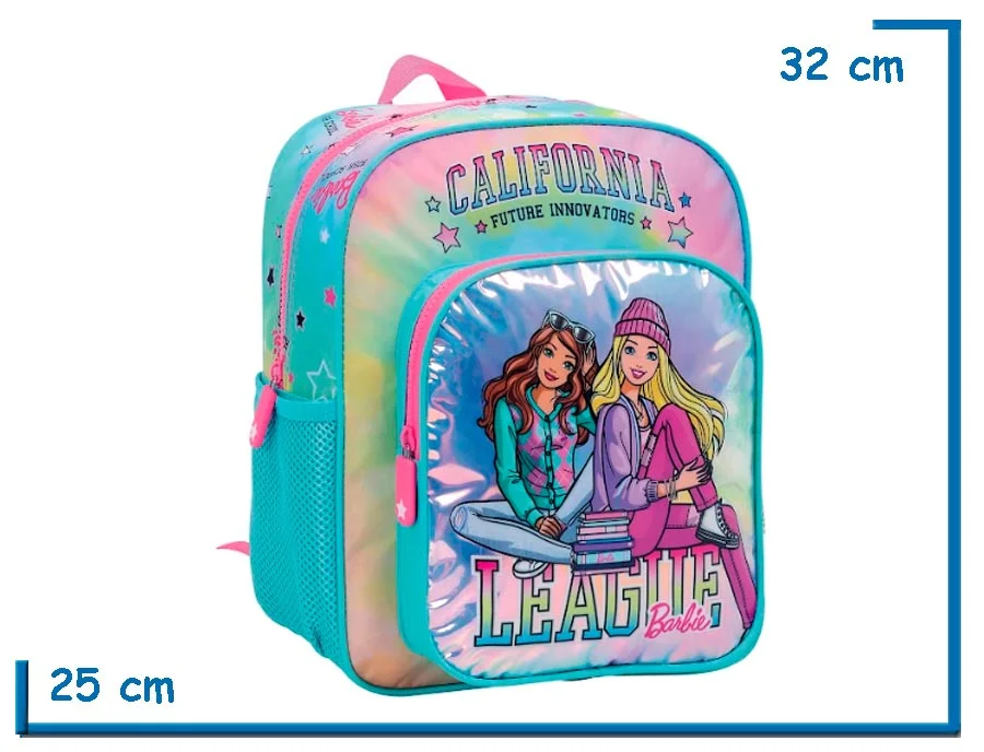 MOCHILA ESPALDA 12” BARBIE TURQUESA CALIFORNIA