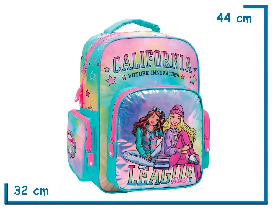 MOCHILA ESPALDA 17” BARBIE TURQUESA CALIFORNIA