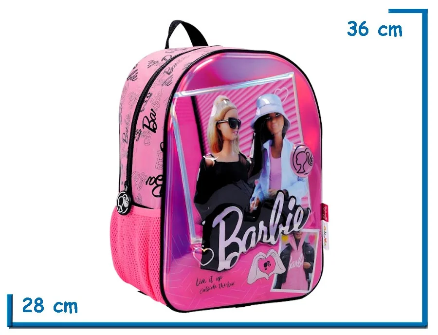 MOCHILA ESPALDA 14” BARBIE ROSA BARBIE GIRL RELIEVE