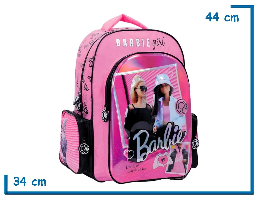 MOCHILA ESPALDA 18” BARBIE ROSA BARBIE GIRL RELIEVE