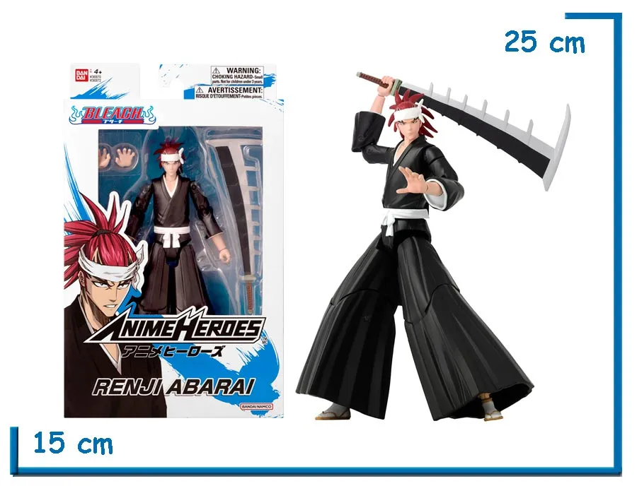 BANDAI RENJI ABARAI BLEACH ANIME HEROES 17CM
