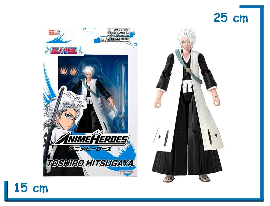 BANDAI TOSHIRO HITSUGAYA BLEACH ANIME HEROES 17CM