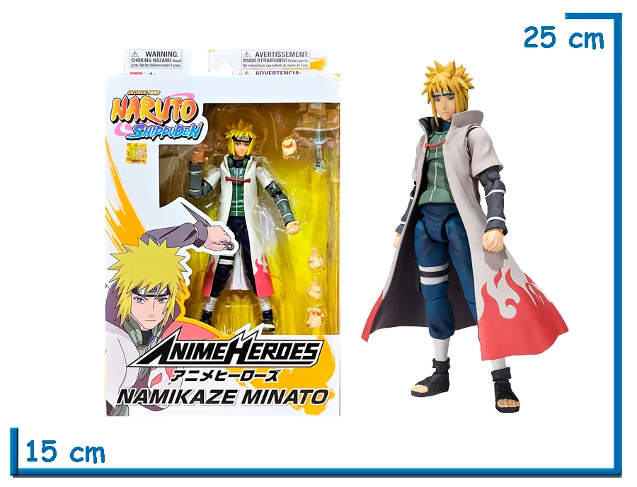 BANDAI MINATO NARUTO ANIME HEROES 17CM
