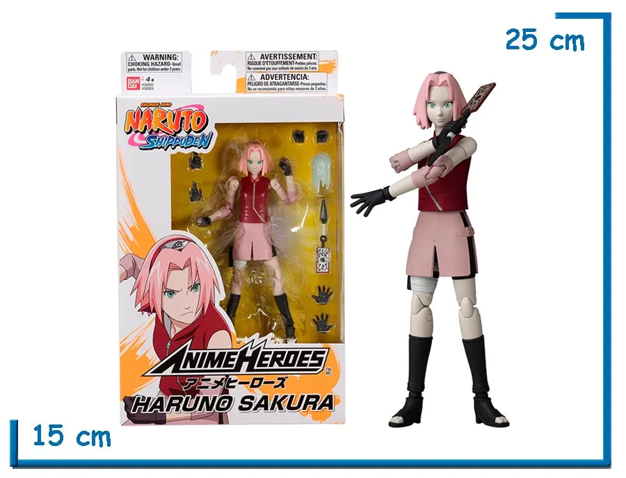 BANDAI SAKURA NARUTO ANIME HEROES 17CM