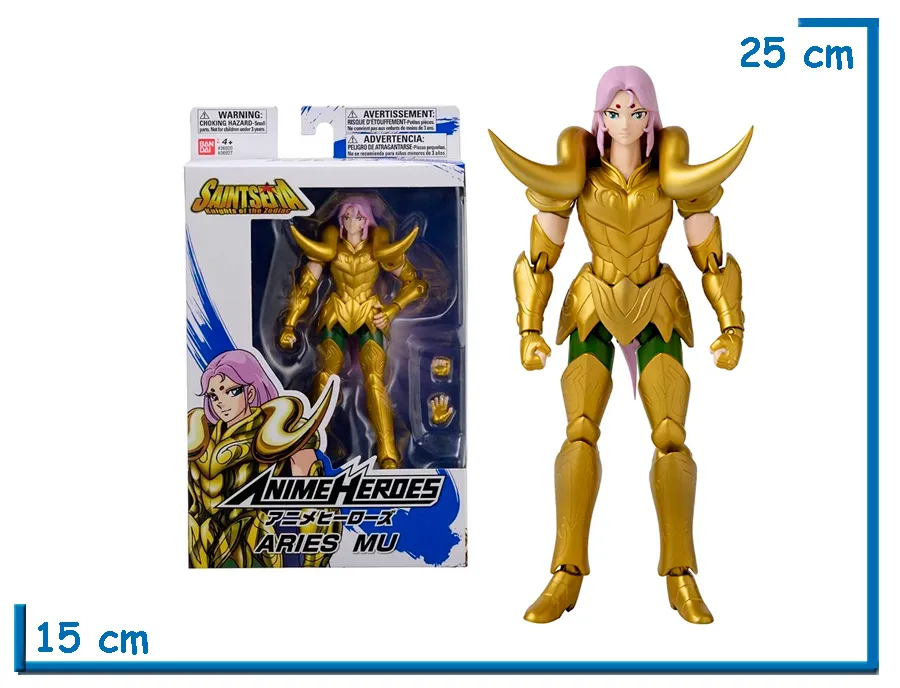 BANDAI ARIES MU SAINT SEIYA ANIME HEROES 17CM