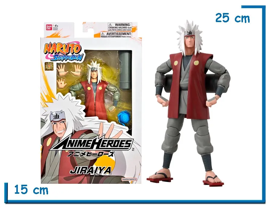BANDAI JIRAIYA NARUTO ANIME HEROES 17CM
